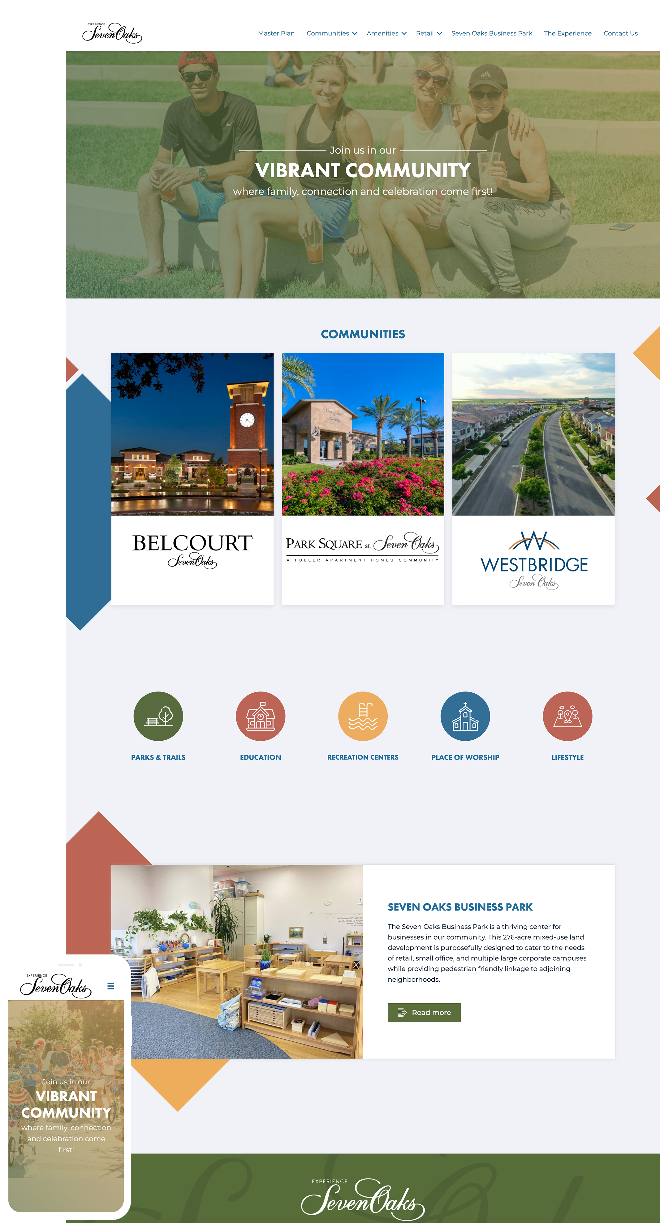 Experience Seven Oaks Bakersfield California Website Redesign